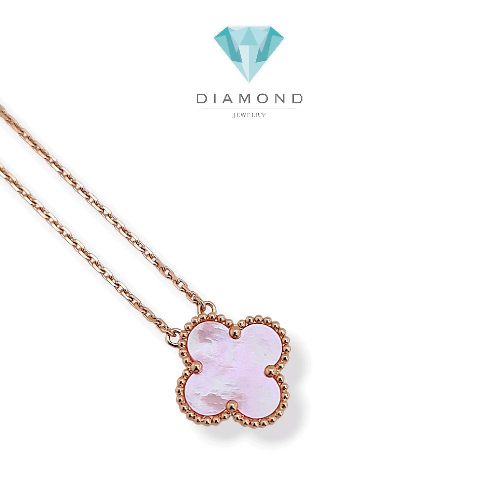 Pink Clover Vintage Necklace 18K / Kalung Pink Clover Vintage 18K / Diamond Jewelry - 145KBD62000AB