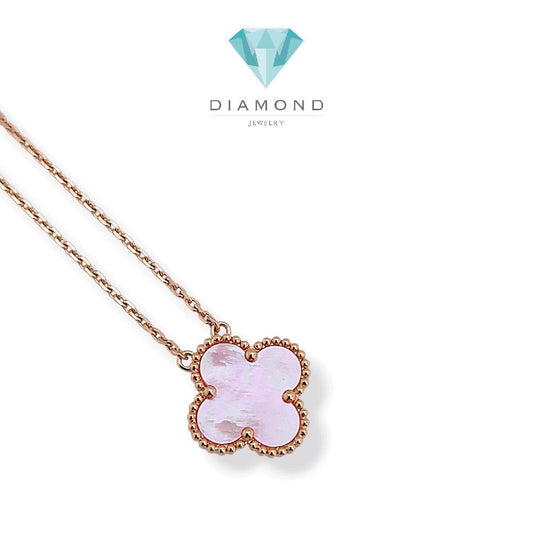 Pink Clover Vintage Necklace 18K / Kalung Pink Clover Vintage 18K / Diamond Jewelry - 145KBD62000AB