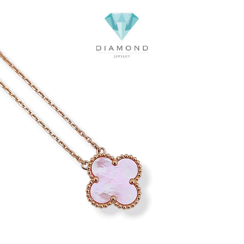 Pink Clover Vintage Necklace 18K / Kalung Pink Clover Vintage 18K / Diamond Jewelry - 145KBD62000AB
