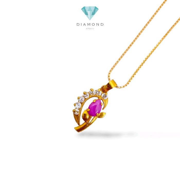 Gold Tulip Pendants 23K / Liontin Tulip Emas 23K / Diamond Jewelry / 220LMSWP3
