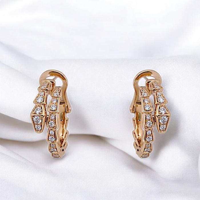 Ulo Serpenti Full Diamond Earring 18K / Diamond Jewelry