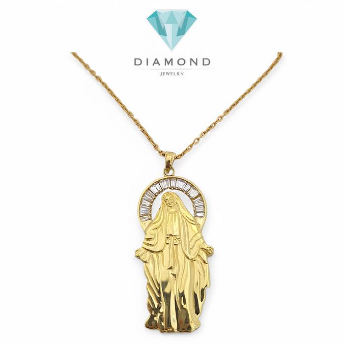 Liontin Emas Bunda Maria 18K-Diamond Jewelry