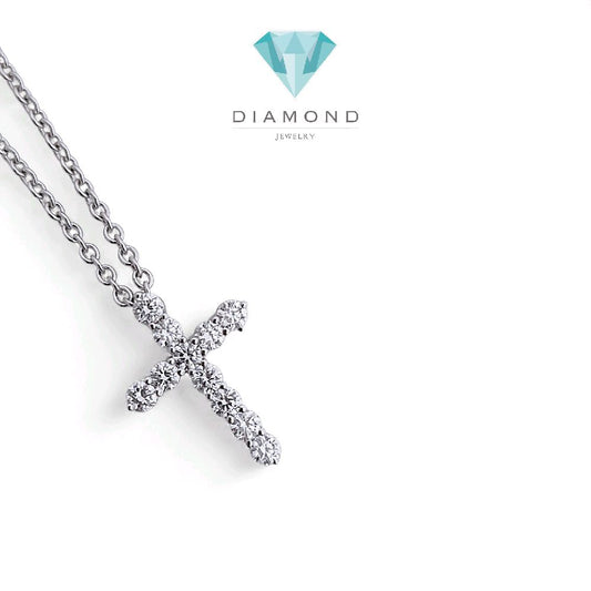 Cross Diamond Necklace 18K / Kalung Salib Berlian 18K / Diamond Jewelry 122KB54000AB HT