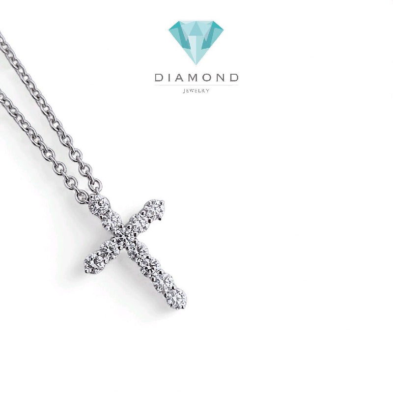 Cross Diamond Necklace 18K / Kalung Salib Berlian 18K / Diamond Jewelry 122KB54000AB HT