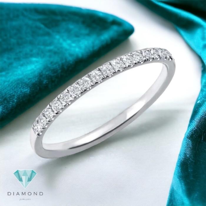 V tennis diamond ring 18k -Diamond Jewelry