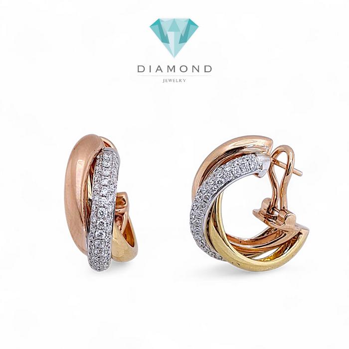Trinity Diamond Earring 18K / Diamond Jewelry-375GBD22000RY-HT