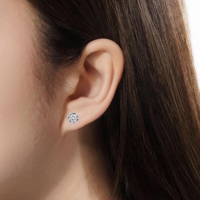 Diamond earring solitaire Anting berlian white gold 18K Diamond Jewelr