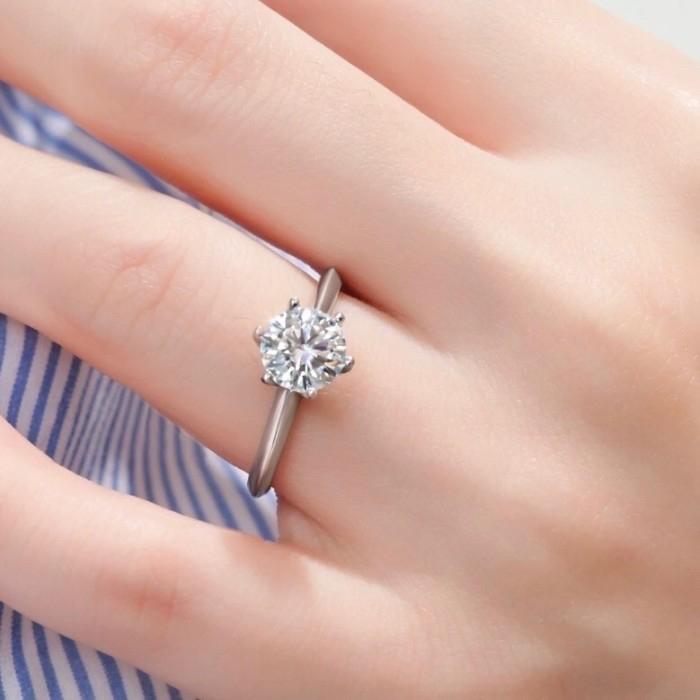 Solitaire Lab  Grown 1 ct 18k Gold Ring-Diamond Jewelry - 233CBL950PFLS HT