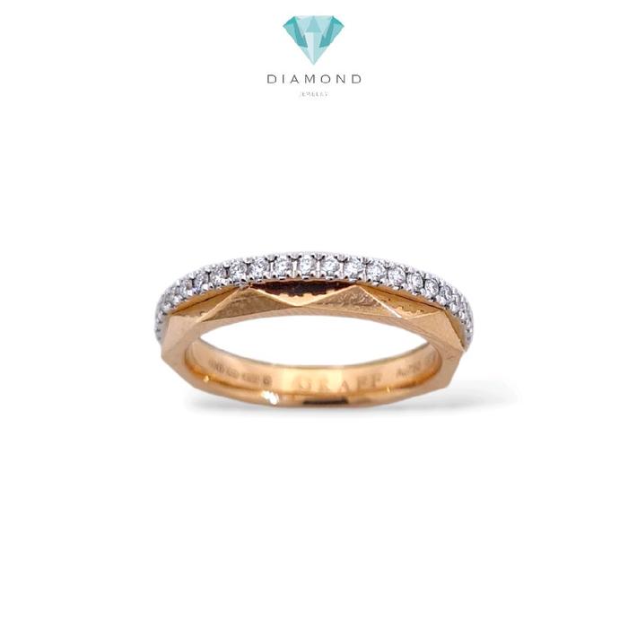 Yellow Gold Signature Diamond Ring 18K / Diamond Jewelry / 125CBD82500AB
