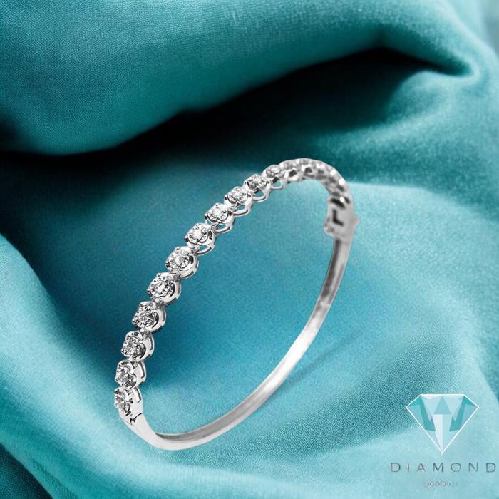 Diamond half tennis Bangle /gelang tennis bangle berlian asli18K Diamond Jewelry