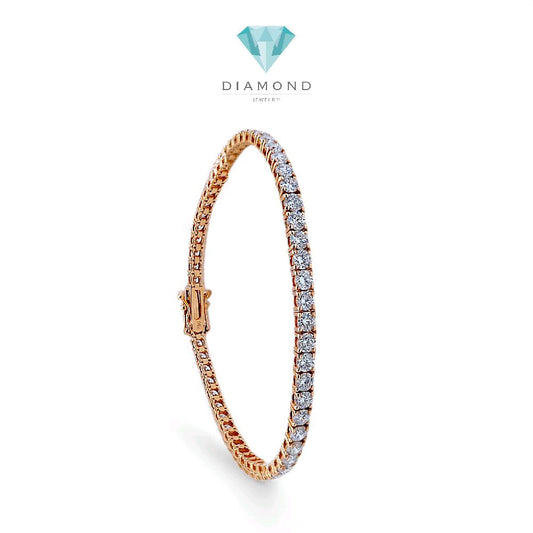 Tennis Diamond Bracelet 18K / Gelang Berlian Tennis 18K / Diamond Jewelry - 3GB4900PGK