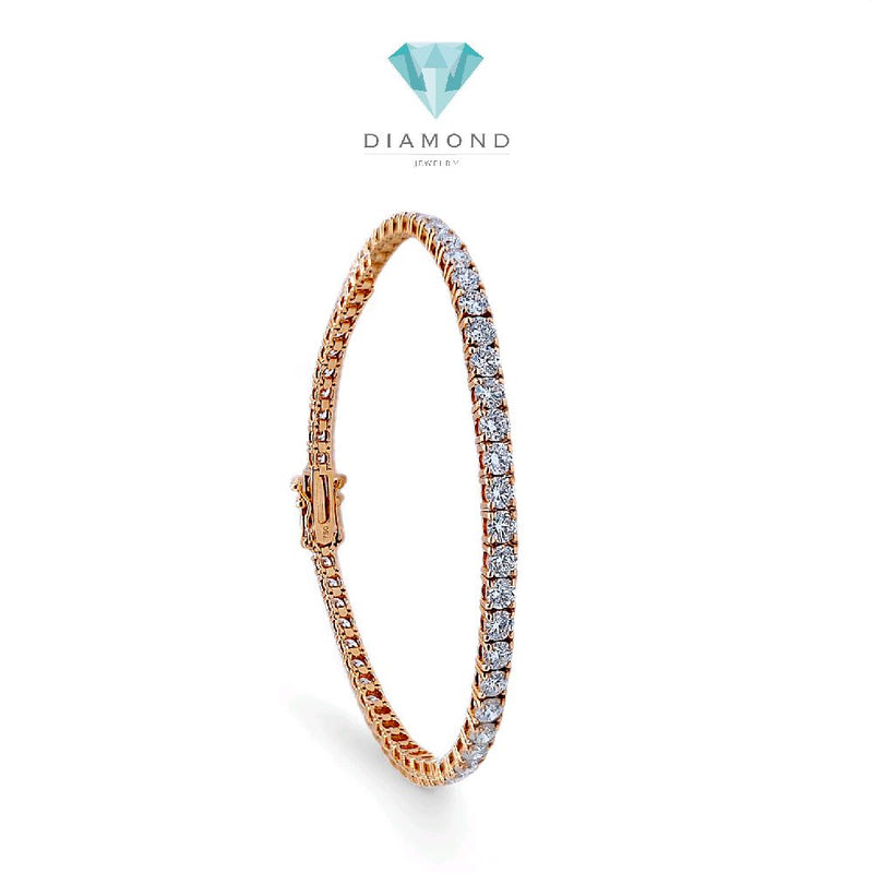 Tennis Diamond Bracelet 18K / Gelang Berlian Tennis 18K / Diamond Jewelry - 3GB4900PGK