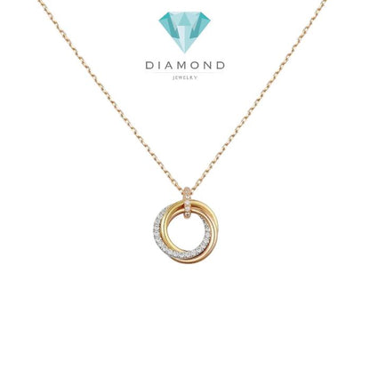 Trinity Diamond Pendant 18K/Kalung Trinity Berlian-Diamond jewelry-352KBD54000LS-HT