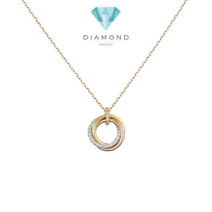 Trinity Diamond Pendant 18K/Kalung Trinity Berlian-Diamond jewelry-352KBD54000LS-HT