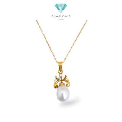 Gold Pearl Pendants 23K / Liontin emas mutiara 23K / Diamond Jewelry / 206LMSWP5