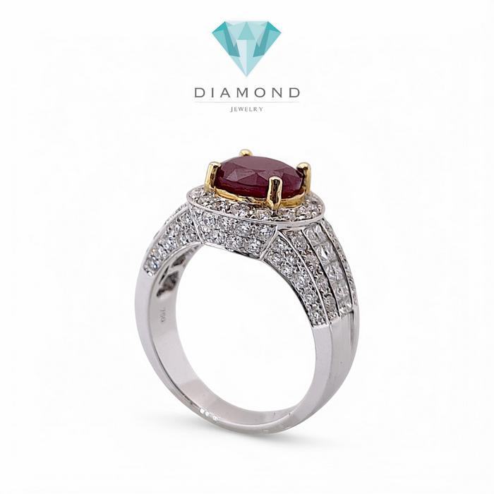 Ruby Diamond Ring 18K / Diamond Jewelry