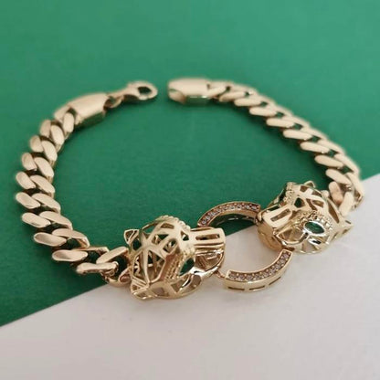 Duo panther bracelet 18k gold Diamond -Diamond Jewelry