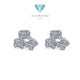 Tri Baguette Diamond Earring 18K / Anting Berlian Tiga Baguette 18K / Diamond Jewelry 398AB10200KVLS-HT