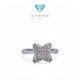 Diamond clover princess square Ring Diamond 18K / /Cincin berlian square  princess clover/Diamond Jewelry