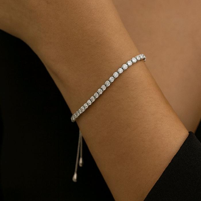 Tennis Diamond drawstring bracelet 18K / Gelang Serut Tennis Berlian 18K / Diamond Jewelry 392GB1000LS-HT