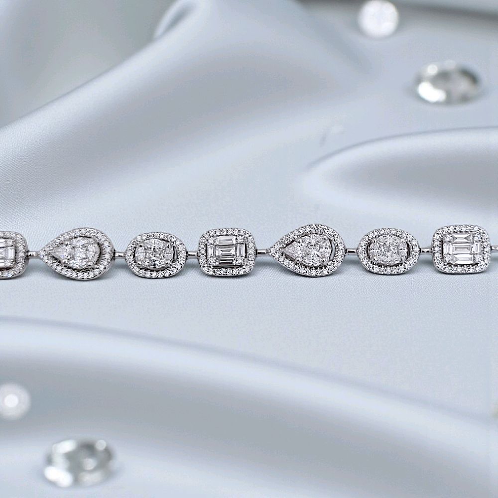 Tennis Fancyshape Diamond Bracelet 18K / Gelang Tennis Fancyshape Diamond 18K / Diamond Jewelry 403GB4000ANANLS-HT