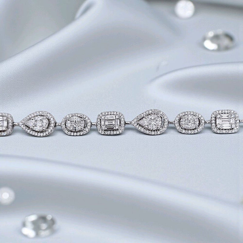 Tennis Fancyshape Diamond Bracelet 18K / Gelang Tennis Fancyshape Diamond 18K / Diamond Jewelry 403GB4000ANANLS-HT