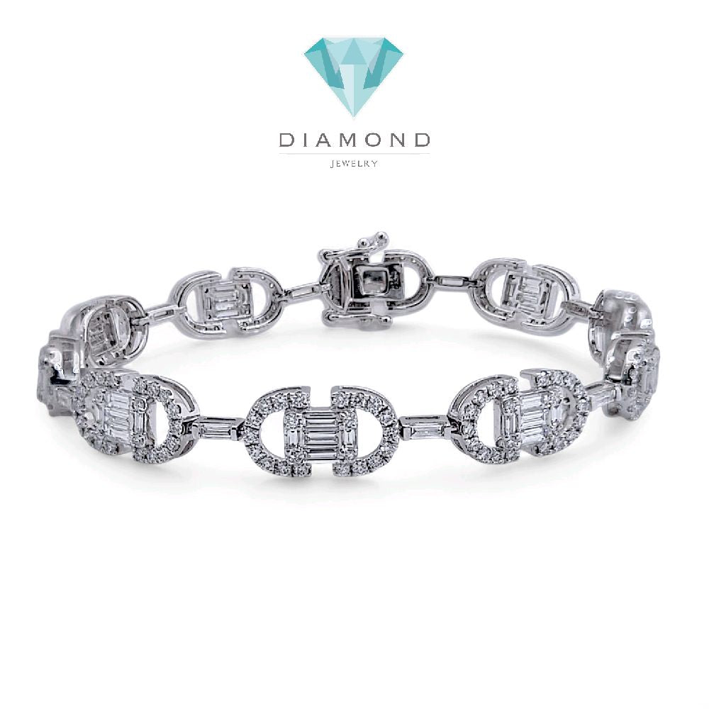 Tennis Double D Diamond Bracelet 18K / Gelang Berlian Tennis Double D 18K / Diamond Jewelry 399GB23100VIONLS-HT