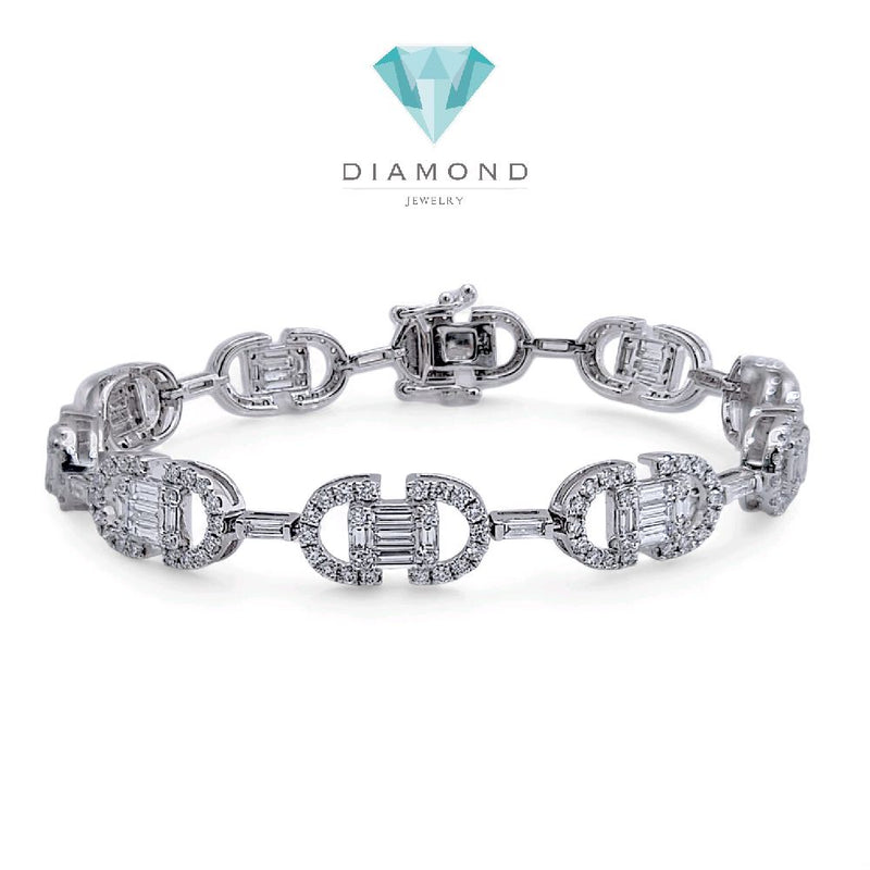Tennis Double D Diamond Bracelet 18K / Gelang Berlian Tennis Double D 18K / Diamond Jewelry 399GB23100VIONLS-HT