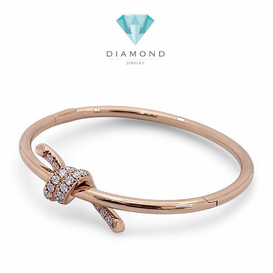 Knot Diamond Bangle 18K / Diamond Jewelry