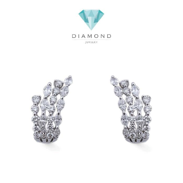 Sparkling Diamond Cuf Earring 18K / Diamond Jewelry