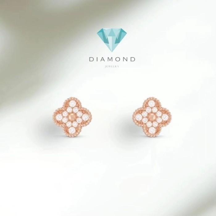 Sweet diamond gold clover vc 18k-Diamond Jewelry