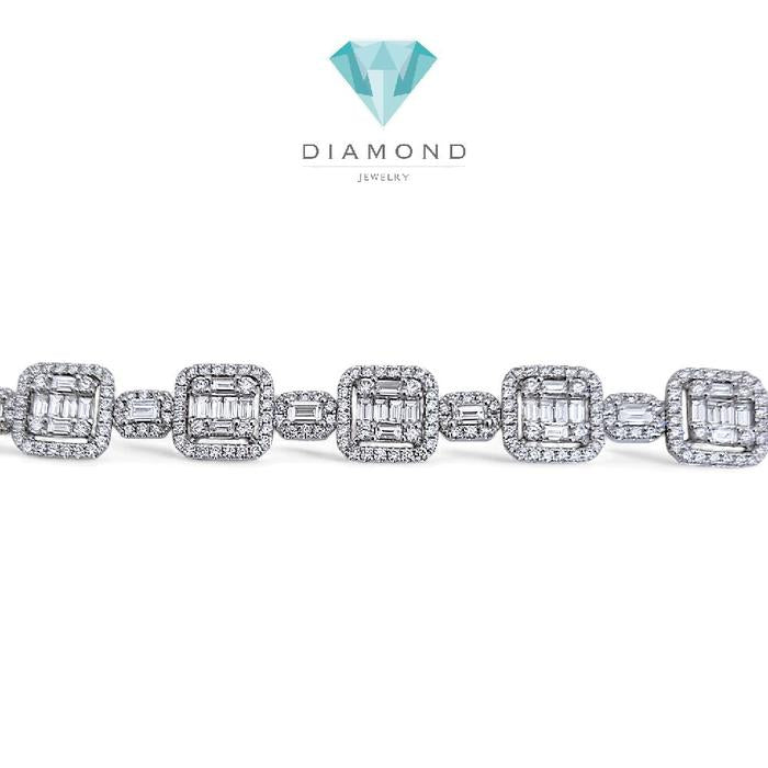 Baguette Diamond Bracelet 18K / Gelang Berlian Baguette 18K / Diamond Jewelry 401GB35700KVLS HT