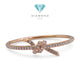 Knot Half Diamond Bangle 18K / Gelang Setengah Berlian Knot 18K / Diamond Jewelry-HT
