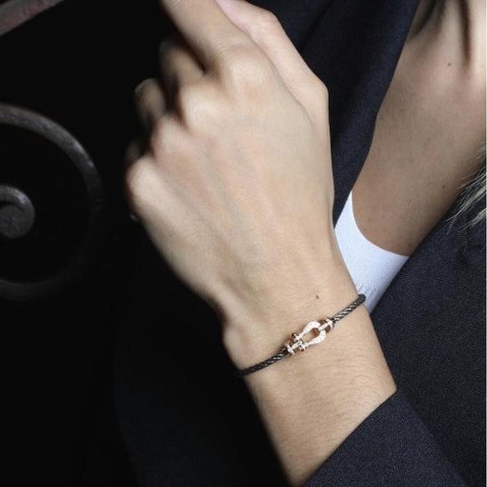 Horseshoes Medium Custom Diamond 18K Gold Bracelet Diamond Jewelry-HT-1GBDFREDMEDIUMDIAMONDLSNEW