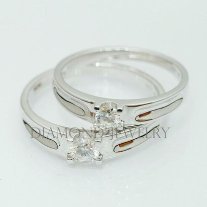 Cincin Kawin/Wedding Ring - Diamond Jewelry Two Tone 01020884/01020885
