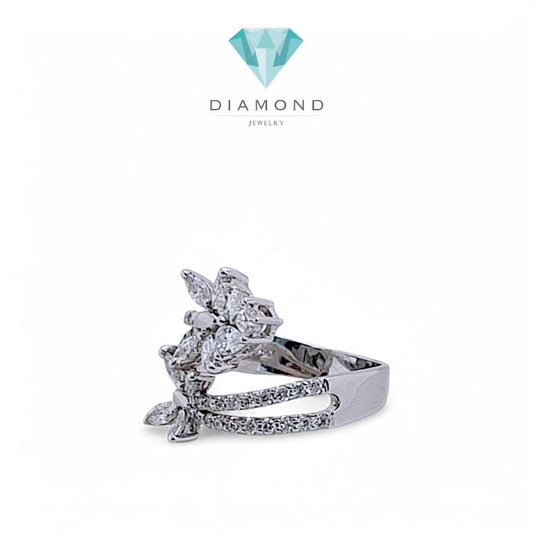 Butterfly Vintage Diamond Ring 18K / Diamond Jewelry/ cincinn  Emas Berlian bunga kupu