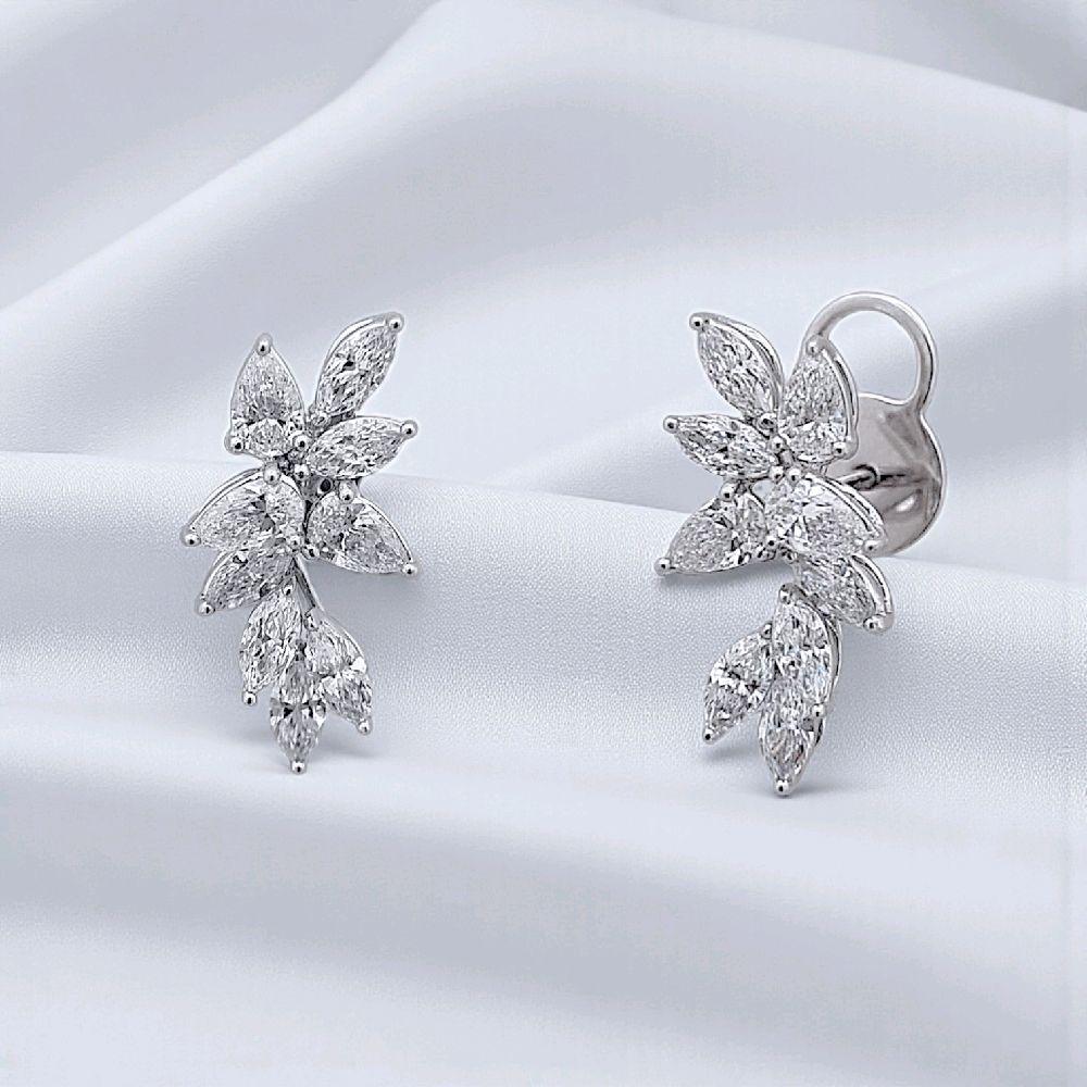 Leaf Diamond Earring 18K / Anting Berlian Daun 18K / Diamond Jewelry 2AB2550ANN-HT