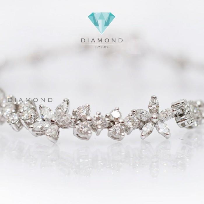 Diamond Bangle - Gelang Berlian - Diamond Jewelry - White 03030427