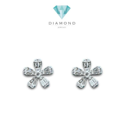 Flower Diamond Earring/Anting Bunga 18K/ Diamond Jewelery-373ABACE477LS-HT