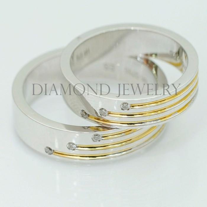 Cincin Kawin/Wedding Ring - Diamond Jewelry Two Tone 01020880/01020881