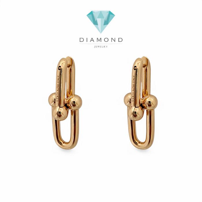 Hardware Gold  Earrings 18K / Diamond Jewelry-392ABD1290RY-HT