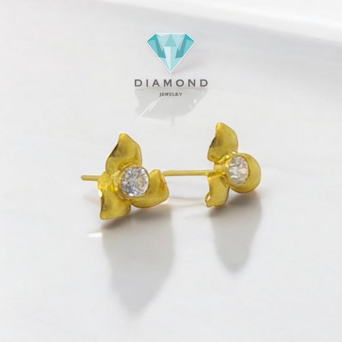 Anting Mas Model Bunga 23K-Diamond Jewelry