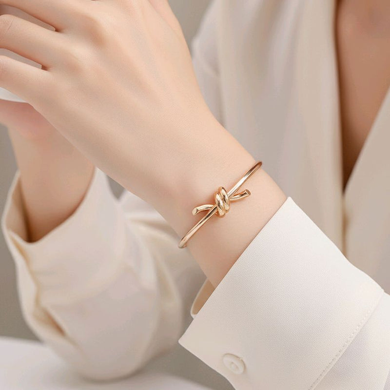 Knot Bracelet 18K / Gelang Knot 18K / Diamond Jewelry 421GBD1467RY-HT