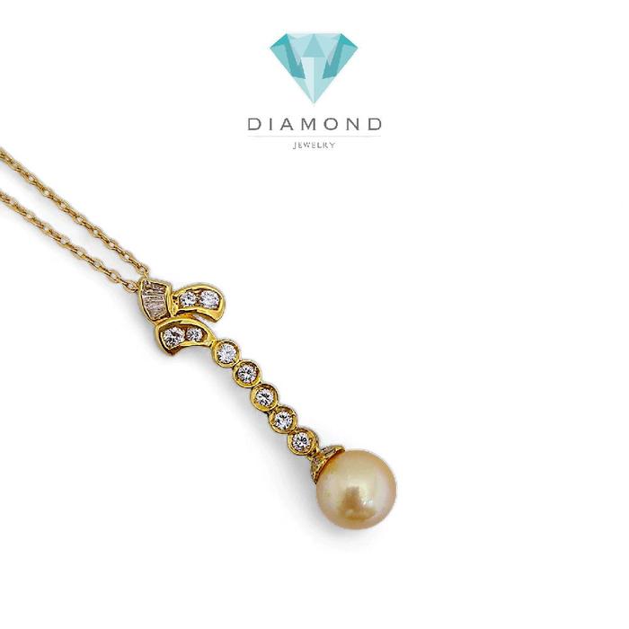 Liontin Yellow Pearl Diamond 18K / Diamond Jewelry 14LMGT380WP