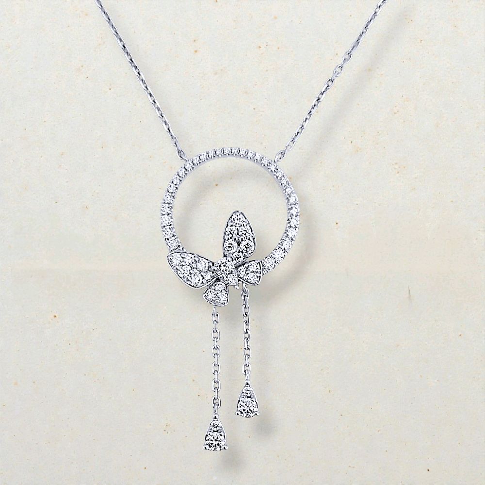Butterfly Diamond Necklace 18K / Kalung Kupu-kupu Berlian 18K / Diamond Jewelry - 146KBD115000AB