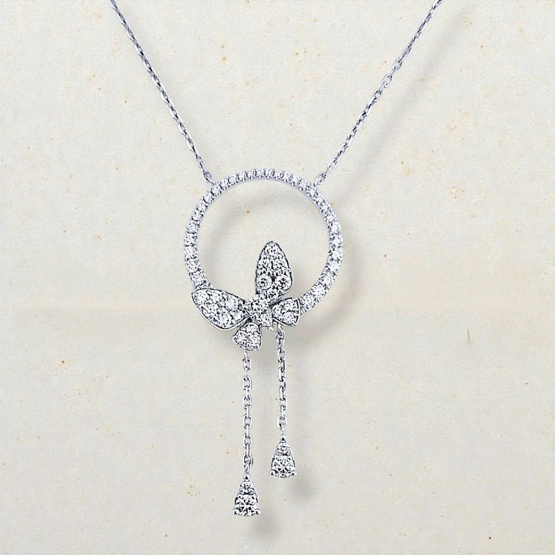 Butterfly Diamond Necklace 18K / Kalung Kupu-kupu Berlian 18K / Diamond Jewelry - 146KBD115000AB