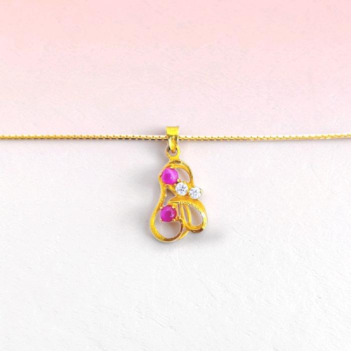 Malabar Gold Pendants 23K / Liontin Emas Malabar 23K/ Diamond Jewelry / 224LMSWP3