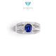 Blue Sapphire Diamond Ring 18K / Cincin Berlian Blue Sapphire 18K / Diamond Jewelry / SR0054722