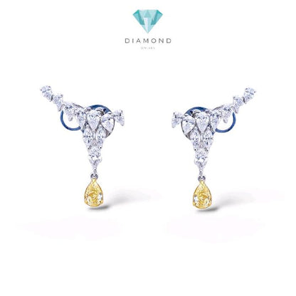 Golden Dew Diamond Earrings 18K / Diamond Jewelry / 6AB3000PGK