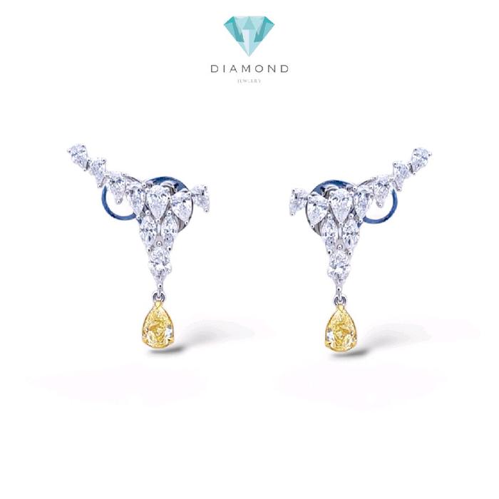 Golden Dew Diamond Earrings 18K / Diamond Jewelry / 6AB3000PGK